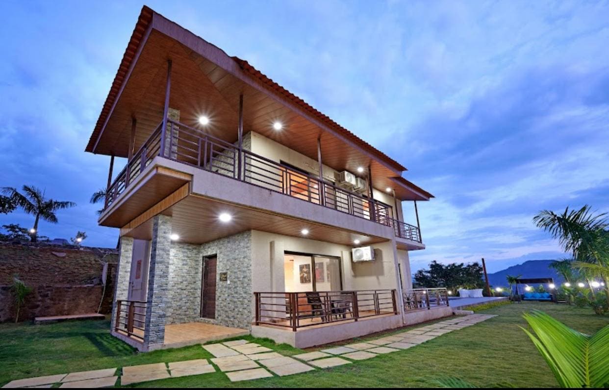 Pawna Mountain View 4BHK Villa With Pvt Pool - Tap to explore photos