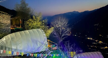 Nirvana Hamta Retreat | Glamping Geodesic Dome Room Type - Kailash Shell Glamp With Jacuzzi