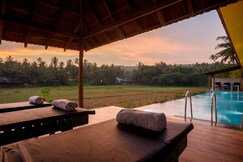 Cozy Poolside Retreat with Farm Views near Beach