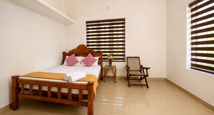 Rams Guest House Samudra Walk to Cliff, Odayam, Black Beach Varkala Room Type - Double Standard Room AC 105