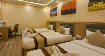 Kathmandu Royal Chamber Hotel Pvt. Ltd. Room Type - Deluxe Triple Room [10% discount in Rooftop Restaurant with Mountain and City View]