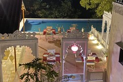 Vikramgarh Lakeview at Fatehsagar| Infinity Pool and Sitout 