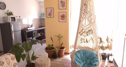 AaryaStays: Boho 2BHK with Higher Floor Hill View and Car Parking Room Type - AaryaStays: Boho 2BHK with Higher Floor Hill View and Car Parking