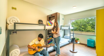 goSTOPS Delhi - Private Rooms & Dorms Room Type - Bed in 4 Bed Mixed AC Dormitory Room with Ensuite Bathroom