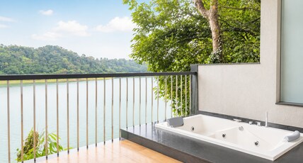 Wayanad Silverwoods Forest Resort and Spa Room Type - Premium Villa- Lake & Mountain view, Forest ambience, Private Balcony with Jacuzzi, King Bed Wayanad Silverwoods Forest Resort and Spa Room Type - Premium Villa- Lake & Mountain view, Forest ambience, Private Balcony with Jacuzzi, King Bed