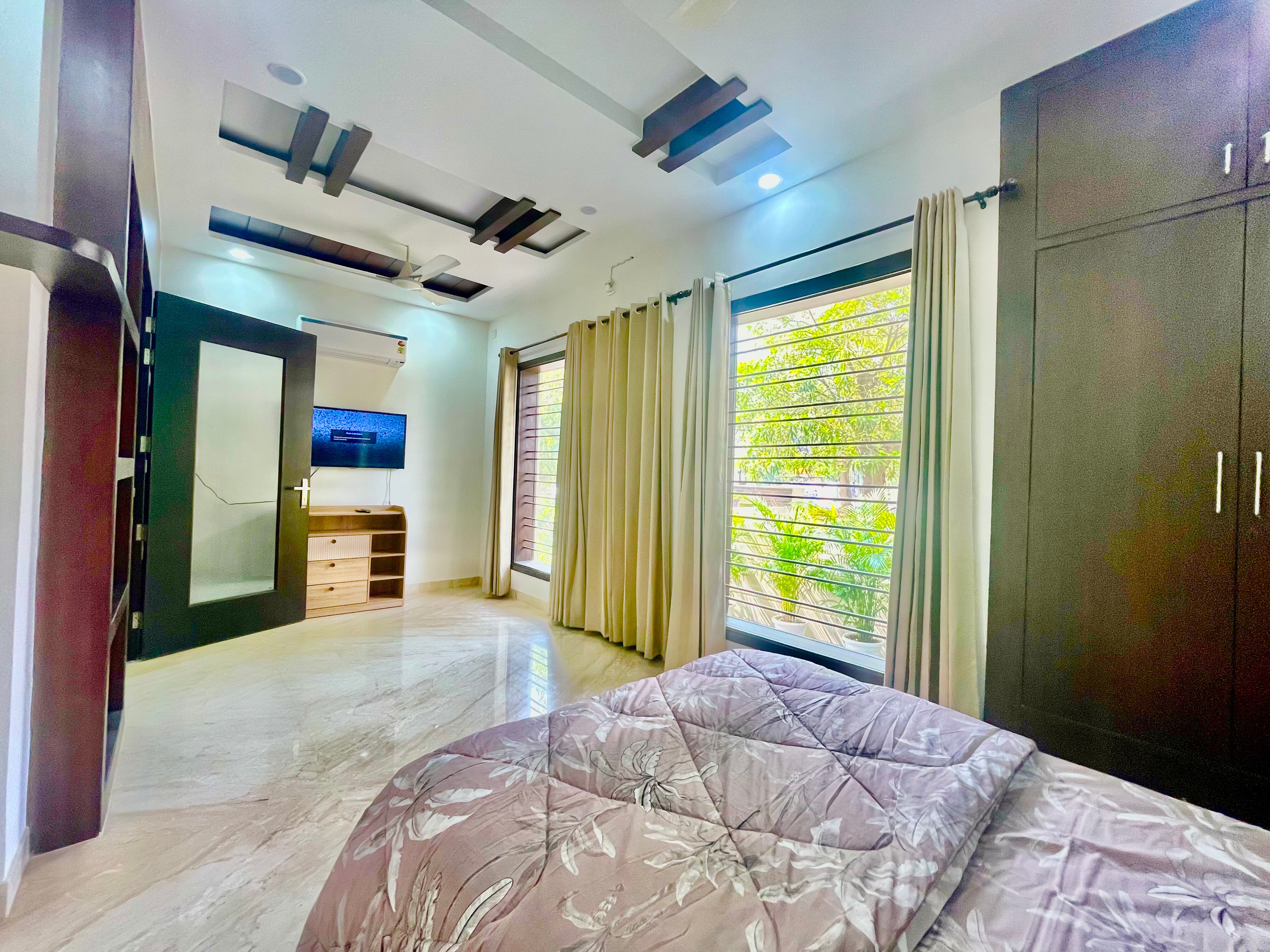 3148 I Sec 57- 3bhk Luxury apt with theatre exp. by instay - Tap to explore photos
