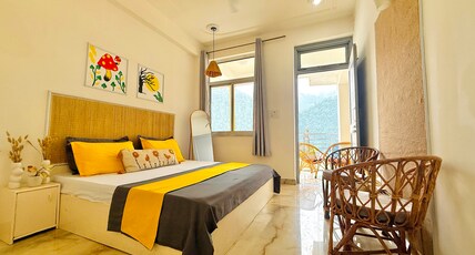 BUNK HOSTEL RISHIKESH Room Type - Private Rooms with Balcony and Mountain View