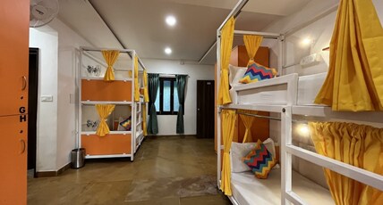 goSTOPS PLUS Goa, Vagator Room Type - Bed in 8 Bed Female Only AC Dormitory Room with Ensuite Bathroom