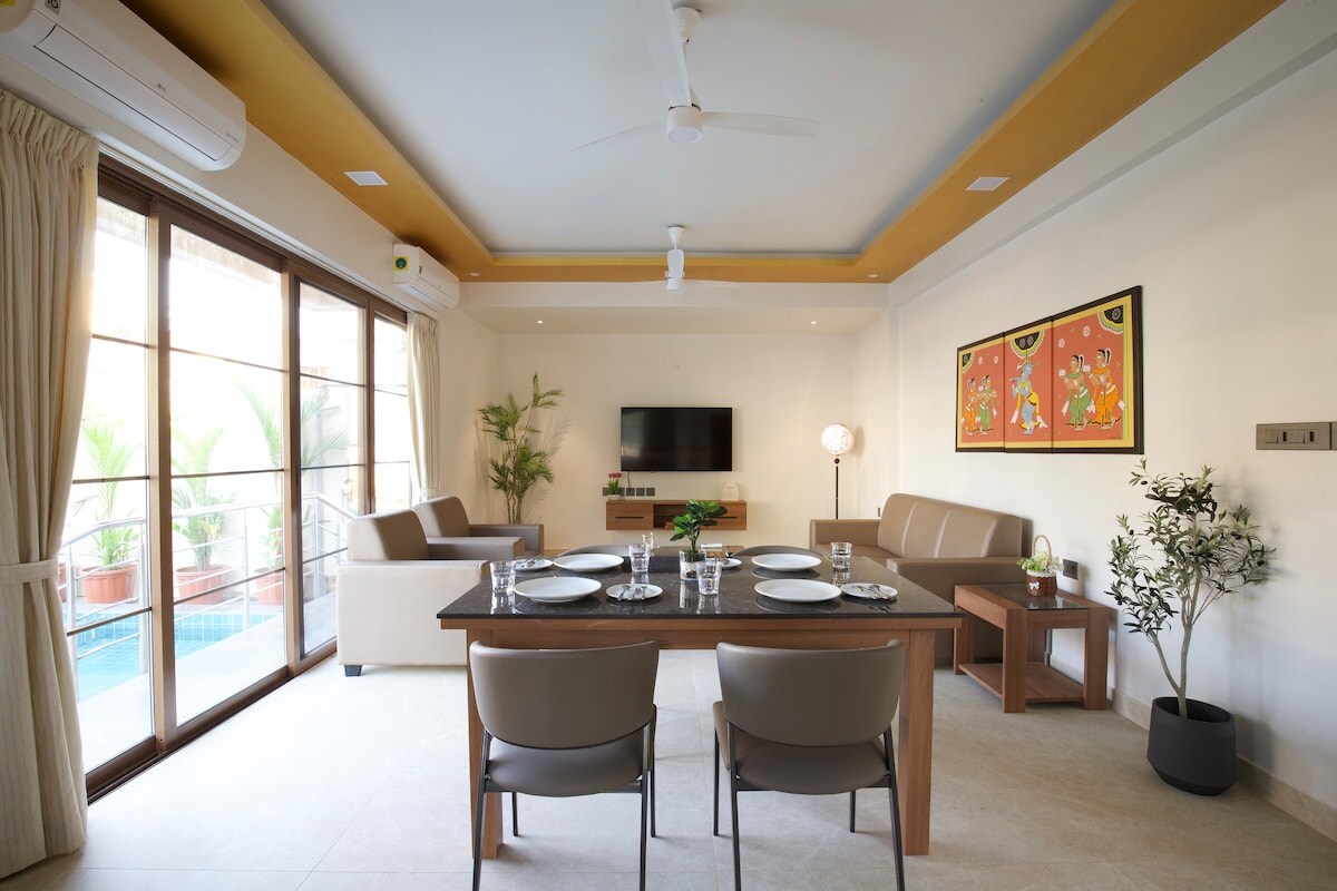 AspireParijatVilla1 Lux 4Bhk PvtPool BenaulimBeach - Tap to explore photos