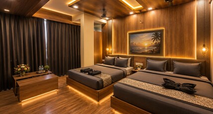 The Silverstone Beach Resort Room Type - Presidential Family Room (AC, with 2 Double Beds) The Silverstone Beach Resort Room Type - Presidential Family Room (AC, with 2 Double Beds)