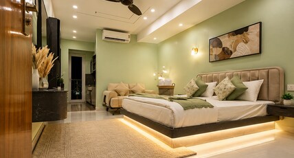 RSR Heaven Stayz || Luxury Studios, Gurgaon Room Type - The Grove | Luxury Studio Breathe Unwind Belong