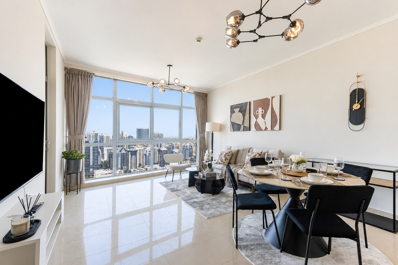 ELIVAAS Curated Chic High-Floor 1BR in The Greens | Skyline Views - Tap to explore photos