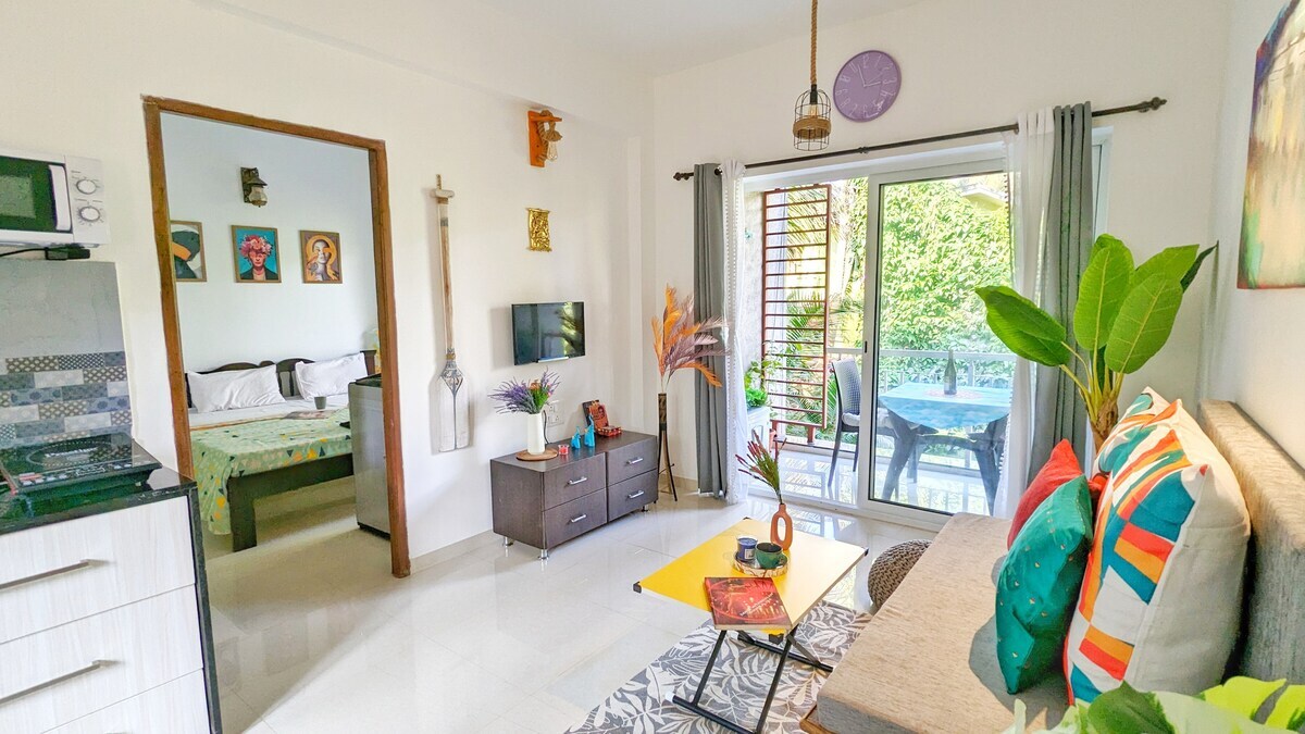 Scor'pika Studio Apt | Pool | Nr Thalasa Vagator - Tap to explore photos