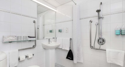 Novotel Rotorua Lakeside Room Type - City View King Room with Special Access Bathroom Novotel Rotorua Lakeside Room Type - City View King Room with Special Access Bathroom