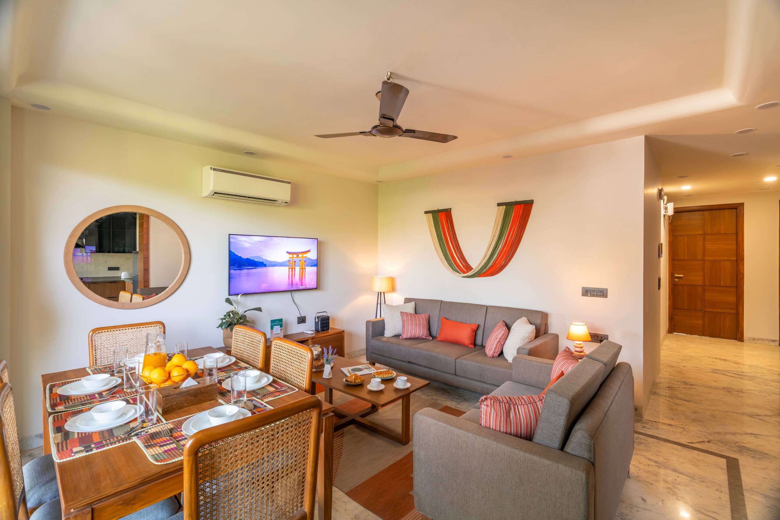The GK Nook by The Blue Kite-3BHK Apartment close to Hauz Khas, Saket, and M-Block Market in GK-1(A) - Tap to explore photos