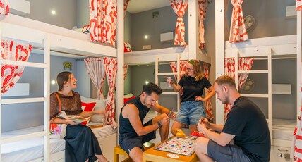Moustache Jaipur | Hostel & Rooftop Bar Room Type - Standard 8 Bed Mixed Dorm With Cooler