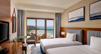 DoubleTree by Hilton Resort  & Spa Marjan Island Room Type - Twin Guest Room with Balcony and Sea View