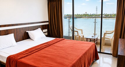 Hotel Apana with Sea face pure veg Restaurant Room Type - Sea Side Double Bed AC Room
