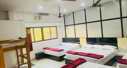Hotel Gananjaya Room Type - 3 Double Bed And Single Bed With 2 Bunker Bed AC Room