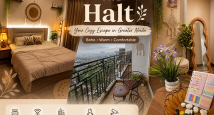 The Halt Luxury Stay Near Expo Mart Pari Chowk Room Type - The Halt Luxury Stay Near Expo Mart Pari Chowk