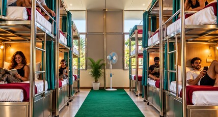 Ruby MG Road Hostel Room Type - 1 Single bed in a A/C Mixed dorm(A/C timings 6pm to 6am)