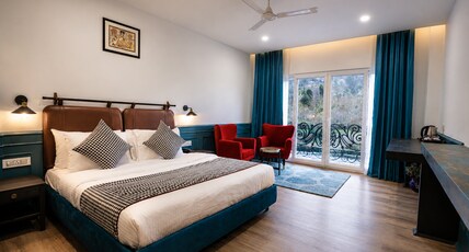 The Voyage Resort & Spa, Manali A Luxury Mountain Retreat Room Type - Mountain View Boutique Room with French Window The Voyage Resort & Spa, Manali A Luxury Mountain Retreat Room Type - Mountain View Boutique Room with French Window