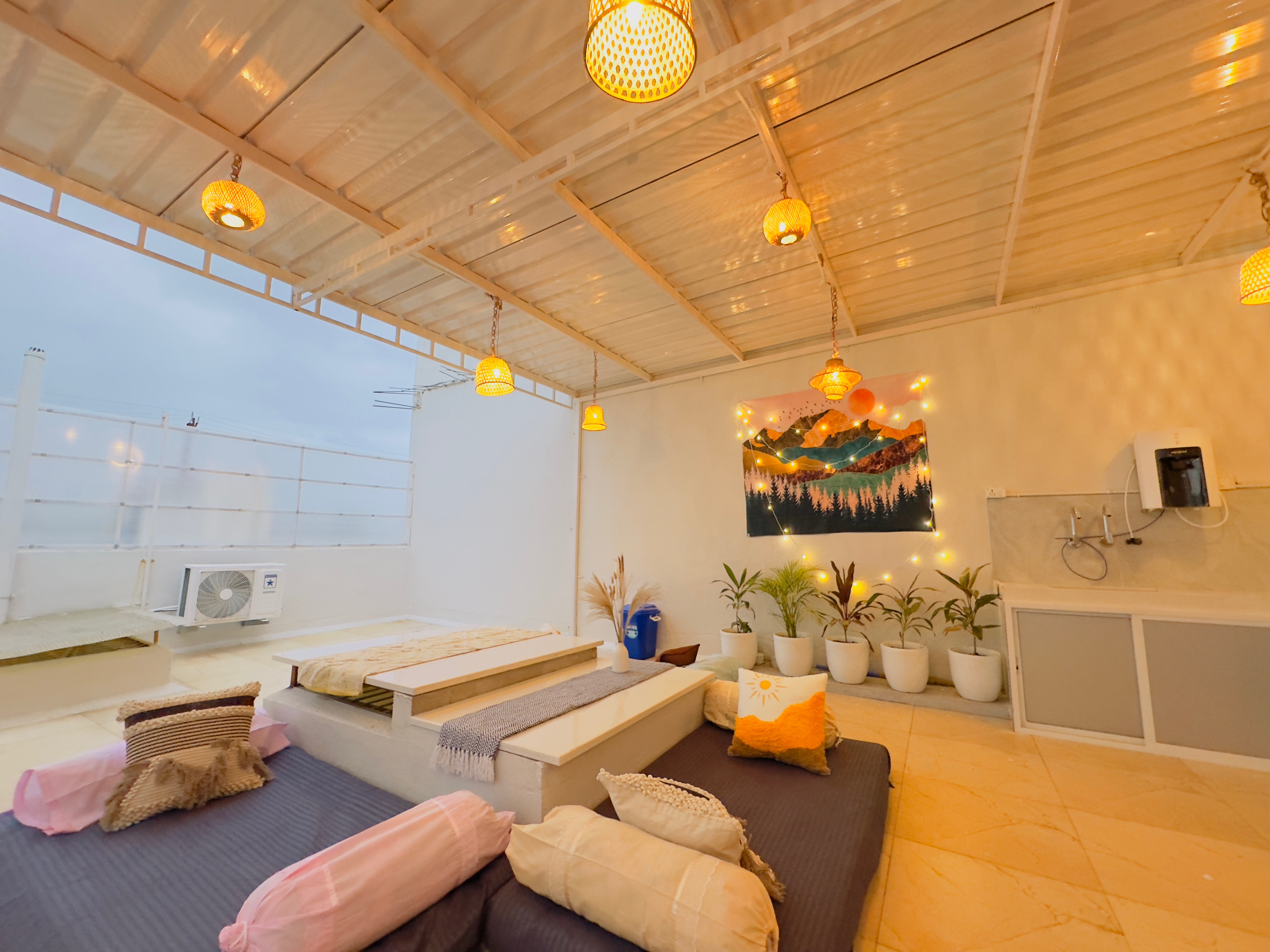 The Element Stays - 1Rk Boho Penthouse with Gazebo - Tap to explore photos