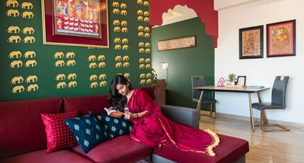 Artistic Haven by Brij Stays II 1BHK Apartments | Close to Temple Room Type - The Royal Indian Odyssey - Majestic Luxury Suite1
