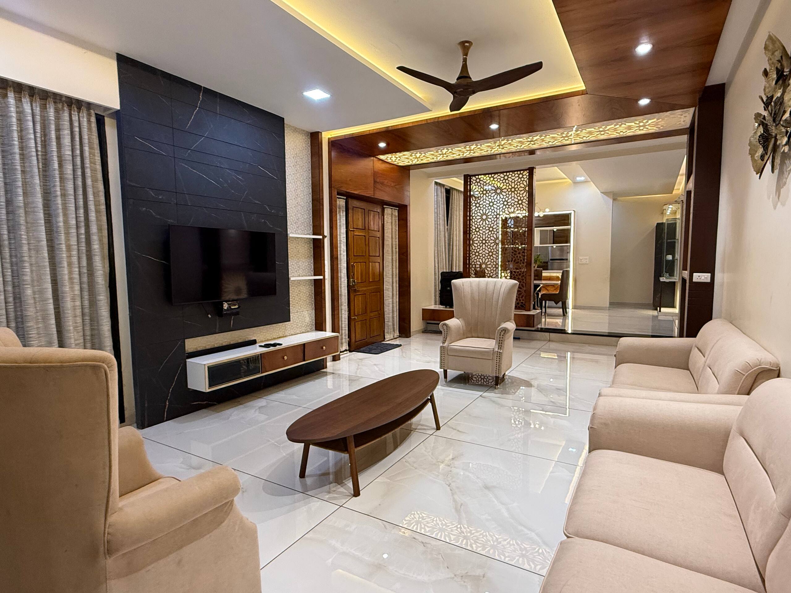 4Bhk Turf Villa with Pvt Pool, Jacuzzi & Rain Dance by Heart Staycation - Tap to explore photos