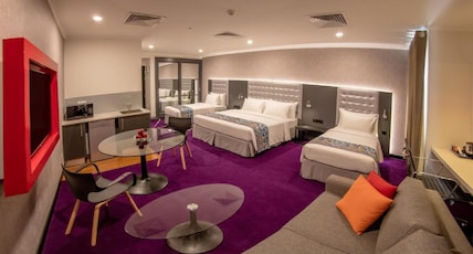 Fairway Colombo - Sri Lanka's First Hotel With Robot Technology Room Type - Deluxe Family Room with 15 percent Discount Voucher from One World Duty Free (Port City Colombo) and Fairway Colombo - Sri Lanka's First Hotel With Robot Technology Room Type - Deluxe Family Room with 15 percent Discount Voucher from One World Duty Free (Port City Colombo) and