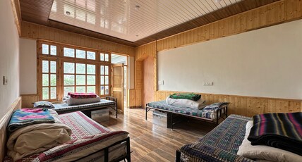 Bros Hostel & Cafe Sissu | Dorms & Private Rooms Room Type - Mixed Dorm | 1 Bed in 4-Bed Non AC Dorm | Shared Bathroom