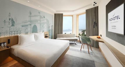 Novotel Mumbai Juhu Beach Room Type - Premier King Bed Ocean View - Higher Floor, Buffet Breakfast, Premier Lounge with IMFL Cocktail Hrs. Novotel Mumbai Juhu Beach Room Type - Premier King Bed Ocean View - Higher Floor, Buffet Breakfast, Premier Lounge with IMFL Cocktail Hrs.