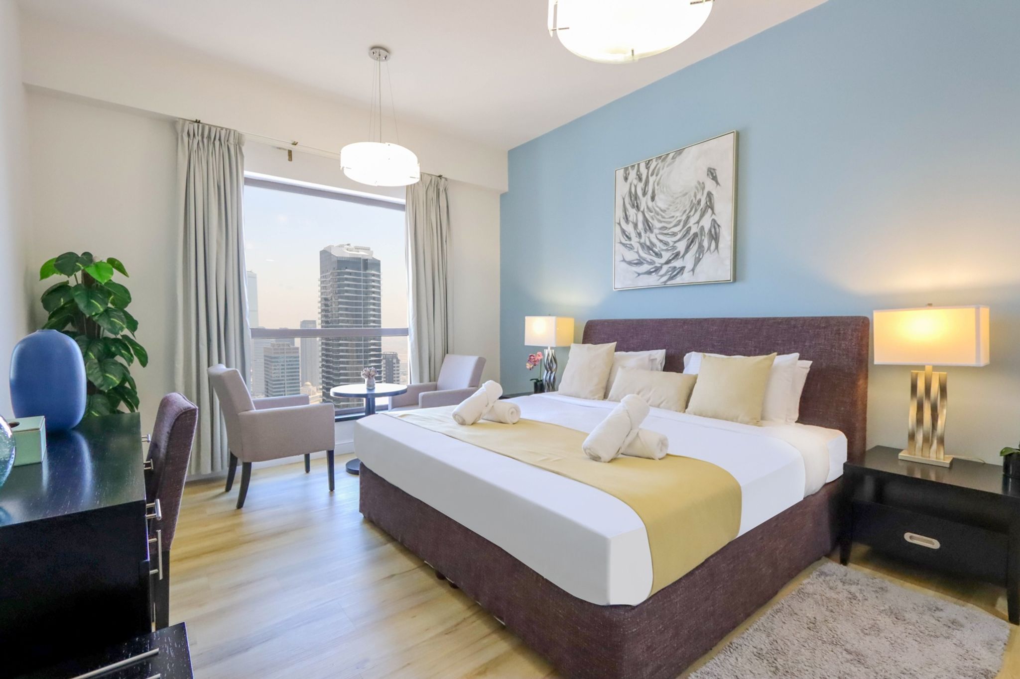 ELIVAAS Curated High Floor 2B Marina View | Walk to Beach - Tap to explore photos