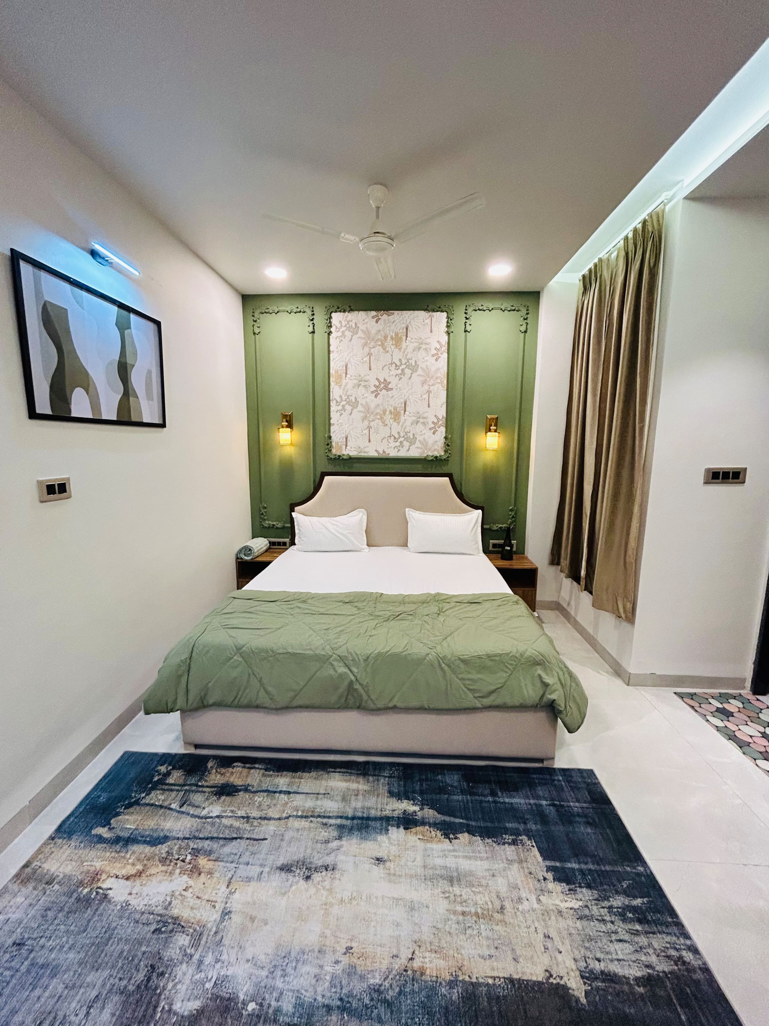 Luxury Theme 2 BHK Near Bombay Hospital with Bath Tub - Tap to explore photos