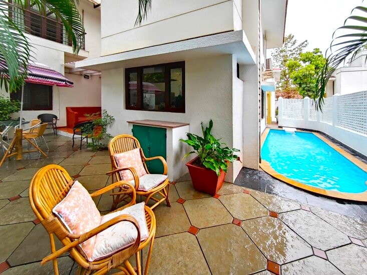 V are Family Seven Solace | 3BHK serviced villa with Private pool in Candolim - Tap to explore photos