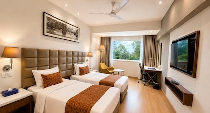 Hotel Aketa Rajpur Road Dehradun Room Type - Deluxe Twin Room with a view and Woking Desk Hotel Aketa Rajpur Road Dehradun Room Type - Deluxe Twin Room with a view and Woking Desk