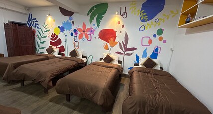 House Of Nomad Room Type - 7-Bed Mixed Dorm with shared bathrooms and hot showers are located one flight of stairs below