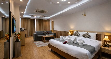 Drishya Hotel Room Type - Junior Suite Room with Mountain or City View - Free VIP 360 degree Restro lounge access & 10% off Drishya Hotel Room Type - Junior Suite Room with Mountain or City View - Free VIP 360 degree Restro lounge access & 10% off