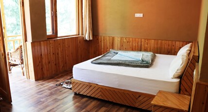 The Himalayan Heaven | Mountain-view Rooms Room Type - Deluxe Double Bed Wooden Room With Mountain View
