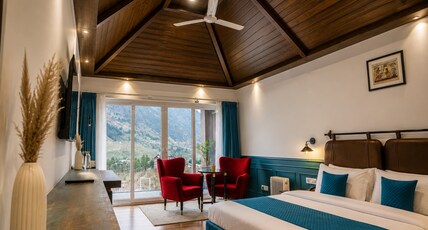 The Voyage Resort & Spa, Manali A Luxury Mountain Retreat Room Type - Mountain View Luxury Room with Balcony The Voyage Resort & Spa, Manali A Luxury Mountain Retreat Room Type - Mountain View Luxury Room with Balcony