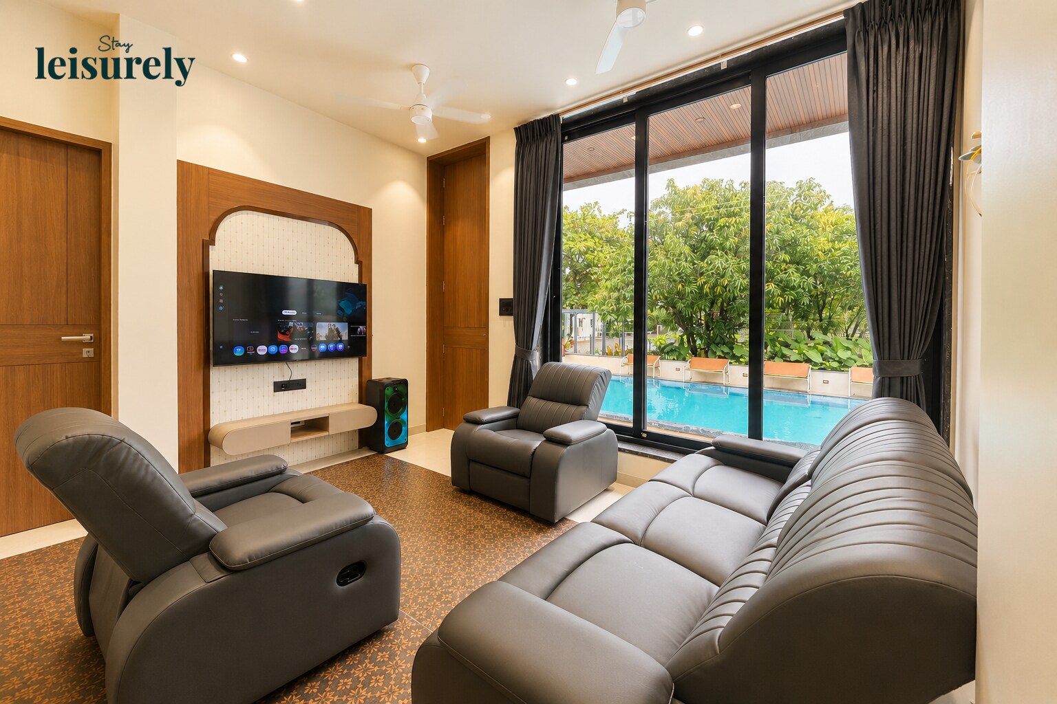 StayLeisurely Grey Villa at Kalash Farm Karjat - Tap to explore photos