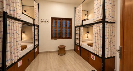 Moustache Khajuraho Room Type - 4 Beds Mixed Non AC Dorm with Shared Bathroom