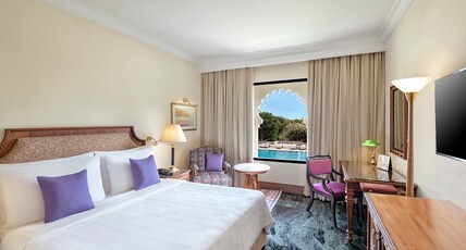 Trident Udaipur Room Type - Deluxe Pool View Room, King Bed