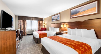 Best Western Rocky Mountain Lodge Room Type - 2 Queen Beds, Non-Smoking, Pet Friendly Room, Flat Screen Television, Microwave And Refrigerator, Hi