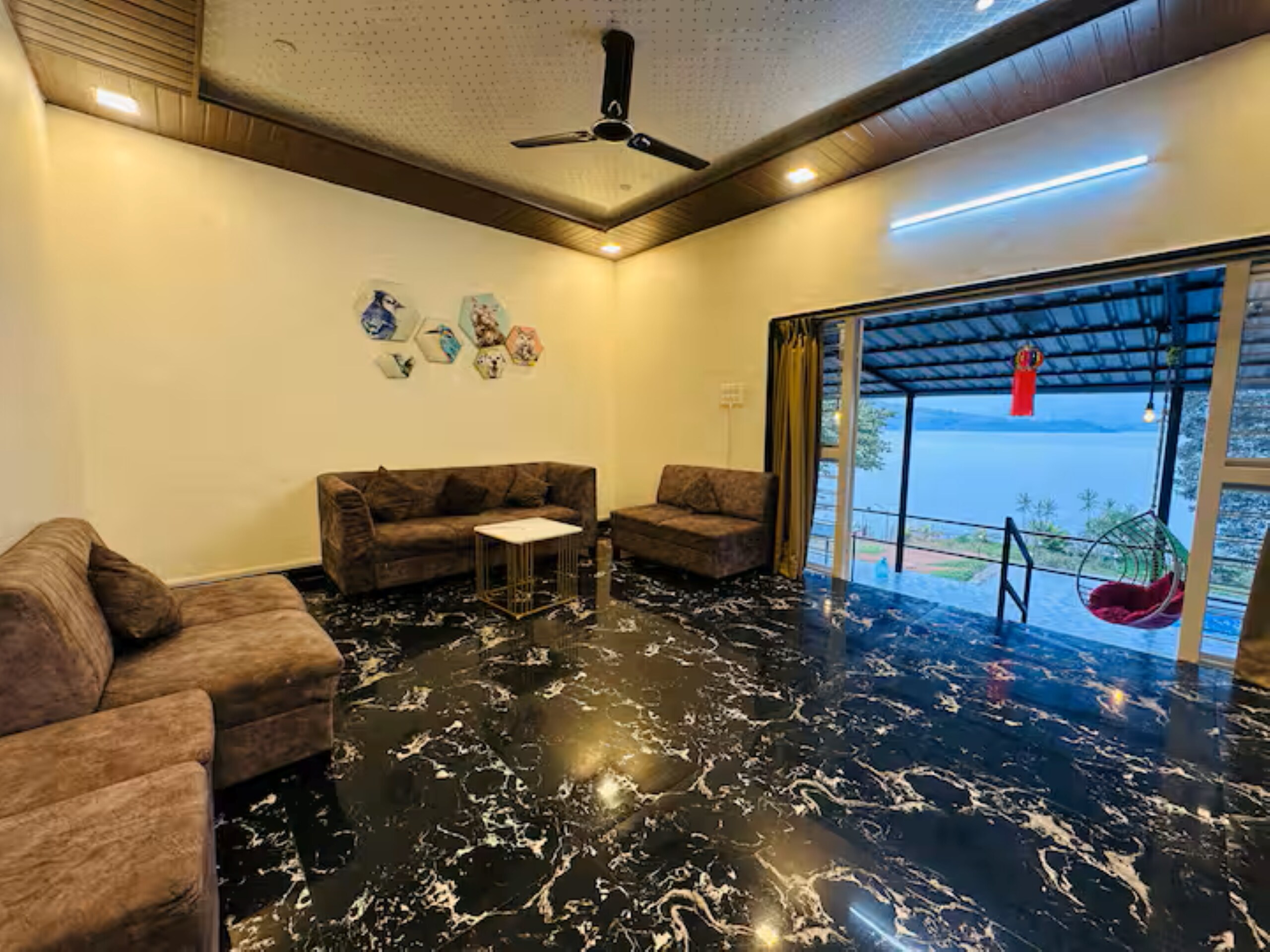 Lake Vibe 3bhk lake-Touch with private pool Pawna Lake Lonavala By The Explorer Stays - Tap to explore photos