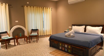 Rustic Roots Farmstay Room Type - Suite Room with Pvt Balcony and Farm View