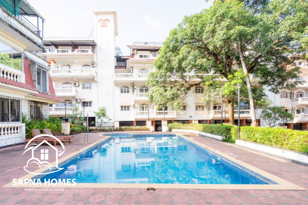 Moon Bliss 1BHK with Pool, 5 min walk to Colva Beach - Tap to explore photos
