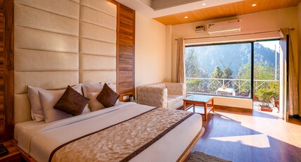 Shimla Havens Resort by Eco Hospitality Room Type - Deluxe Room -valley View With Private Sitout-with heater