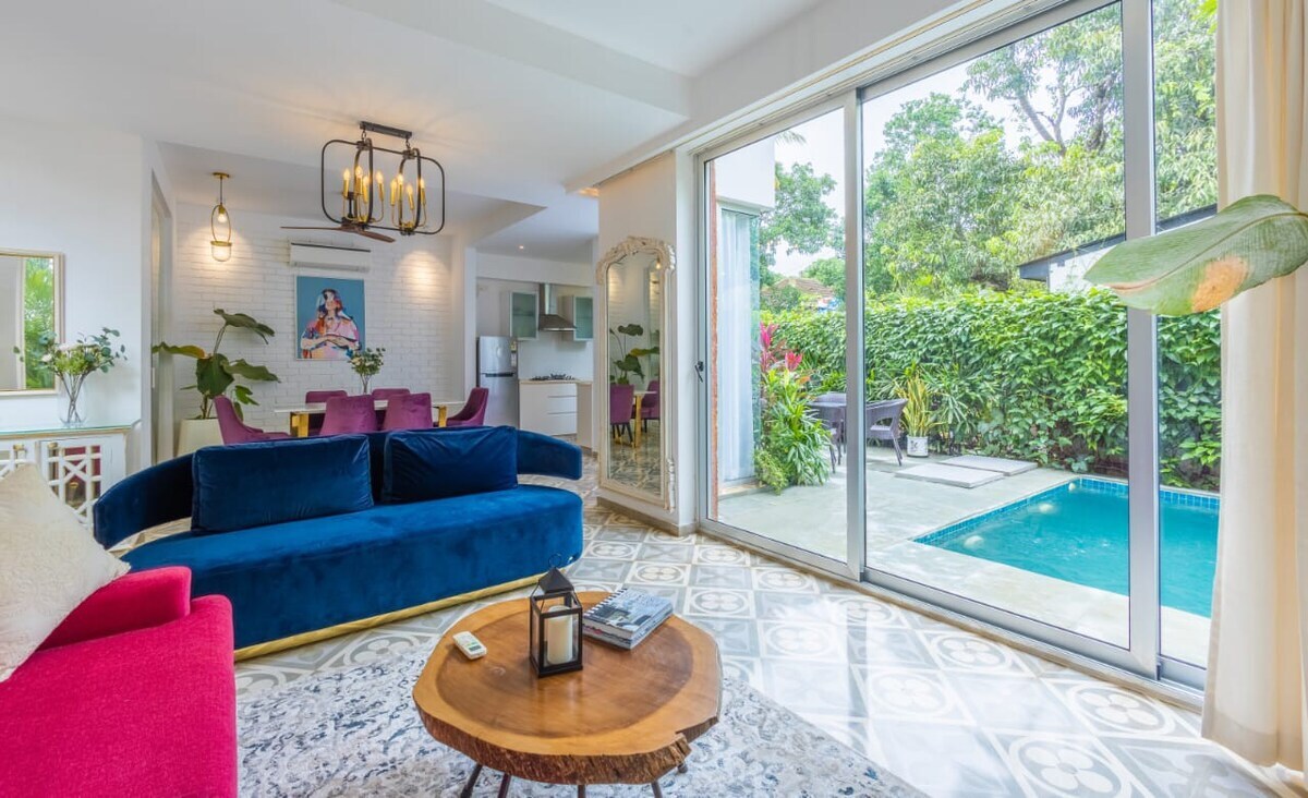 Hireavilla | Villa Venus - 2BHK with Private Pool | 9 min from Vagator - Tap to explore photos