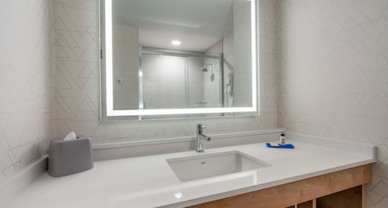 Holiday Inn Express & Suites VAUGHAN-SOUTHWEST Room Type - 1 King Standard Mobility Accessible Roll In Shower Holiday Inn Express & Suites VAUGHAN-SOUTHWEST Room Type - 1 King Standard Mobility Accessible Roll In Shower